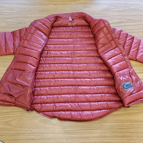 Cotes of London Harrow Royale Red Down Shirt PufferJacket Womens size M - Picture 6 of 15
